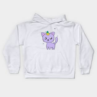 Caticorn, the combination of cat and unicorn Kids Hoodie